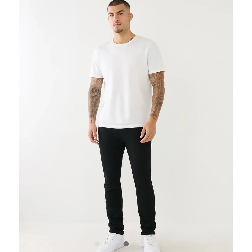True Religion Rocco Skinny Black Jean 33